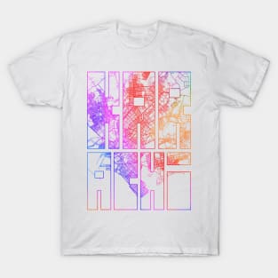 Karachi, Pakistan City Map Typography - Colorful T-Shirt